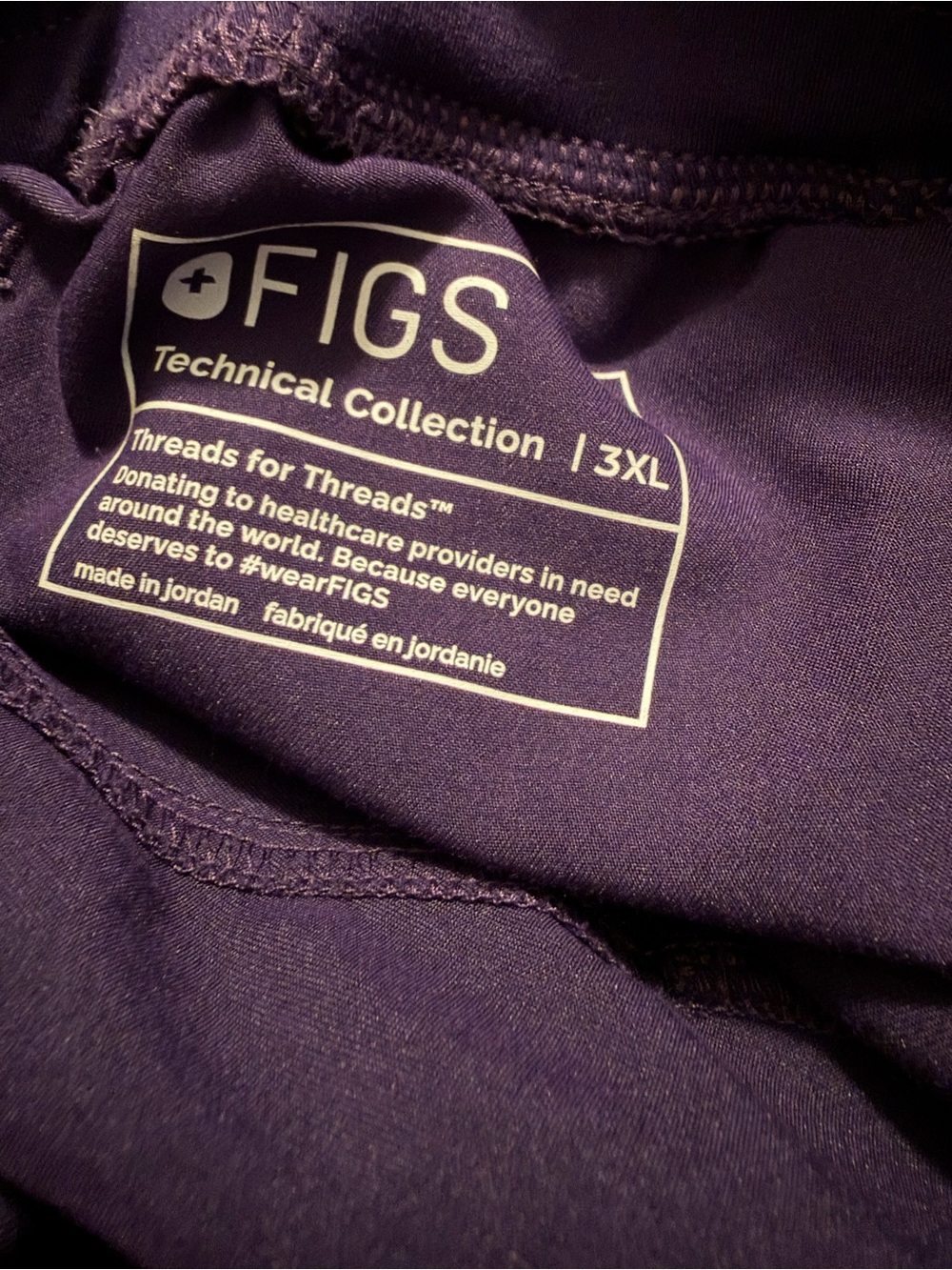 FIGS Casma Scrub Top & Yola Scrub Pants Purple Set 3XL - Picture 7 of 8